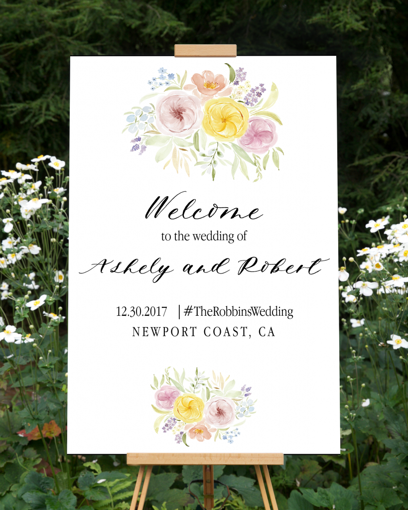 Watercolor Welcome - English Roses - Mock Up